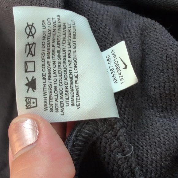 Nike Studio Front Tie Stretch Jersey Yoga Top Black Size Medium V-Back - Picture 11 of 16